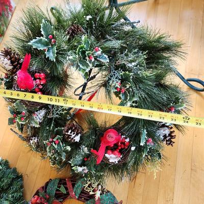 Lot of 6 Christmas Door Wreaths