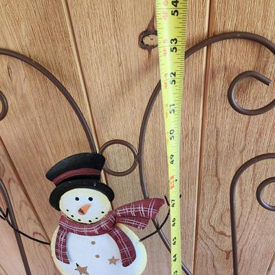 Indoor Outdoor Winter time Snowman Metal Decor