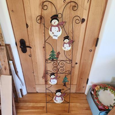 Indoor Outdoor Winter time Snowman Metal Decor