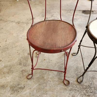 3 Ice Cream Parlor Wire Chairs