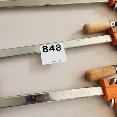 lot of 5 Jorgensen Wood Handle Bar Clamps woodworking