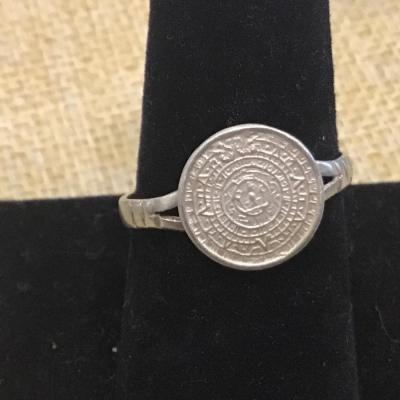 Sterling Silver Taxco Mexico Mayan Calender Ring