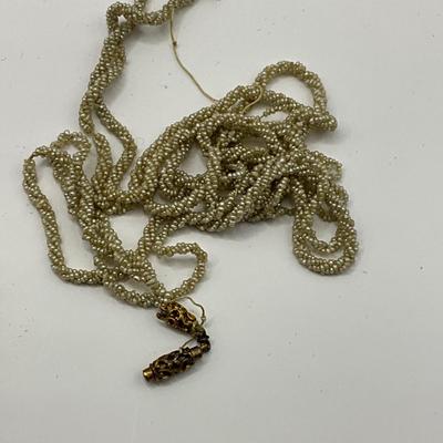 867 Antique Hand woven Seed Pearl and Diamond Brooch Sets