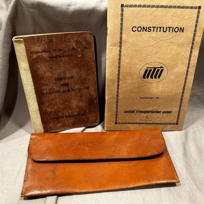 Vintage train schedule and constitution