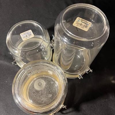 Ten Canisters With Flip Top Lids (K-MG)