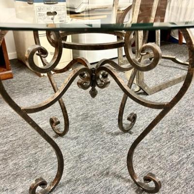Wrought Iron Glass Table