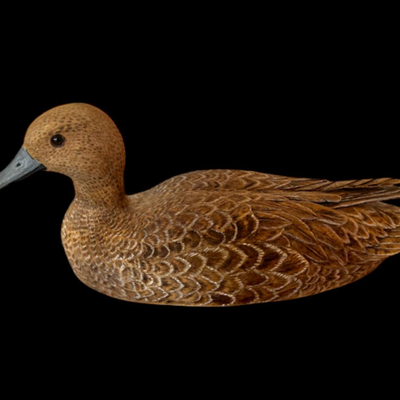 Hand Carved Wooden Decorative Duck Decoy - Pin Tail Hen