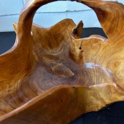 Hand Carved Burled Wood Bowl/Basket