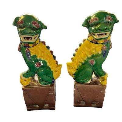 Pair of Early 20th Century Foo Dogs