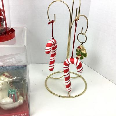 342 Candy Canes & Santa Lantern Boston Warehouse TAG