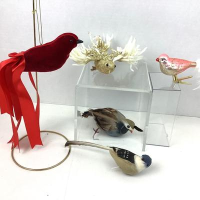 344 Holiday Birds Lot Cardinal Clip On Ornaments