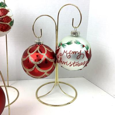 345 Large Christmas Ornaments Glitter Metallic 4