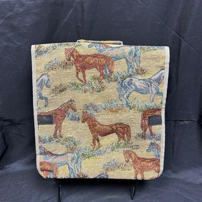 Horse Equestrian Themed Tapestry Rolling Bag