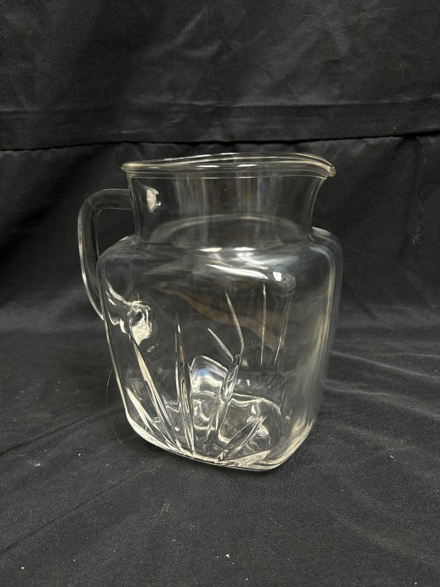 Sold at Auction: Vintage Clear Small Glass Pitcher