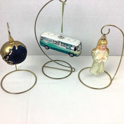 372 Holiday Glass Ornaments Travel RV Globe Angel