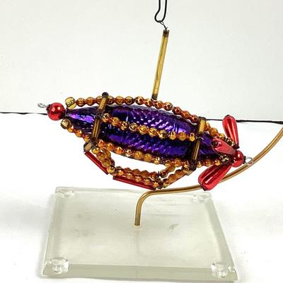 Lot 355 Vintage Gablonzer Style Glass Beaded Blimp/Rocket
