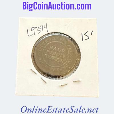 1813 CANADA â€˜FOR GENERAL ACCOMMODATION 1/2 PENNY TOKEN