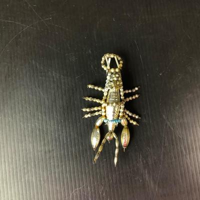 Lot 357. Vintage Silver Mercury Blown Glass Lobster Ornament