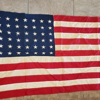 48 Star Sewn Cotton U.S. Flag with embroidered Stars