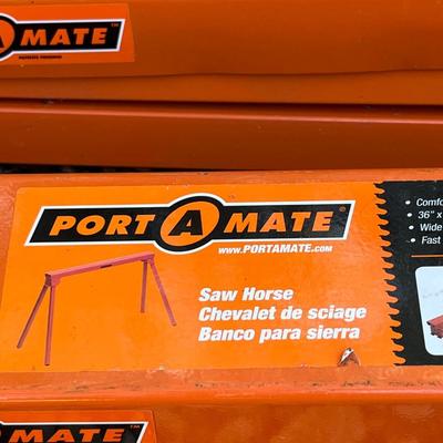 PORTAMATE ~ Pair (2) ~ 33â€ Steel Saw Horses