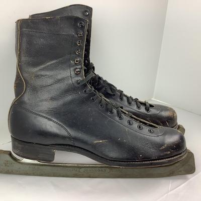Lot 381 Vintage Johnsons Ice Skates with Guards