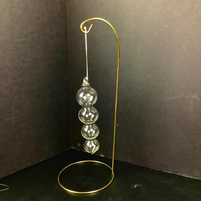 Lot 383 Lot of Vintage Clear Glass Ornaments ( 1 DANSK )