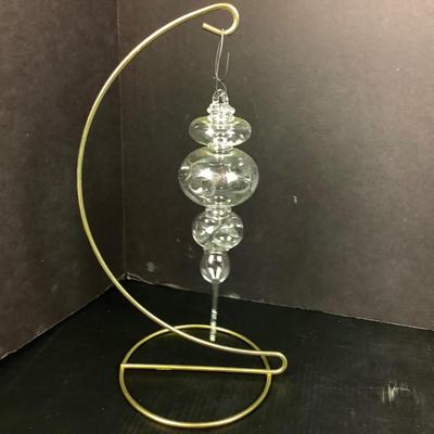 Lot 383 Lot of Vintage Clear Glass Ornaments ( 1 DANSK )