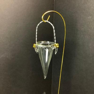 Lot 383 Lot of Vintage Clear Glass Ornaments ( 1 DANSK )