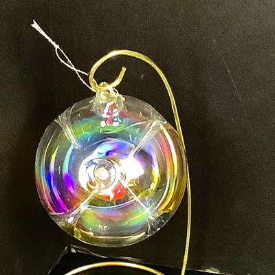Lot 384 Lot of Four Vintage Clear Glass Ornaments