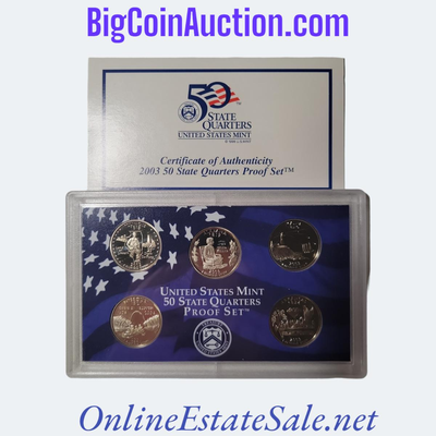 2003 PROOF SET 50 STATE QUARTER'S UNITED STATES MINT