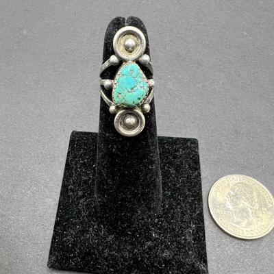 Open face turquoise ring