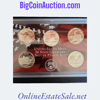 UNITED STATES MINT 50 STATE QUARTERS SILVER PROOF SET