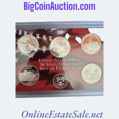 UNITED STATES MINT 50 STATE QUARTERS SILVER PROOF SET