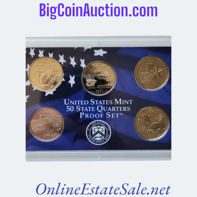 UNITED STATES MINT 50 STATE QUARTERS SILVER PROOF SET