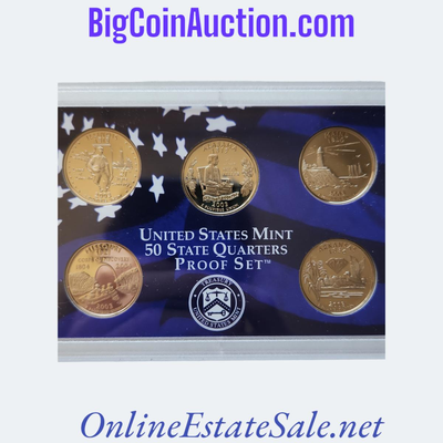 UNITED STATES MINT 50 STATE QUARTERS SILVER PROOF SET