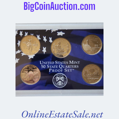 UNITED STATES MINT 50 STATE QUARTERS SILVER PROOF SET