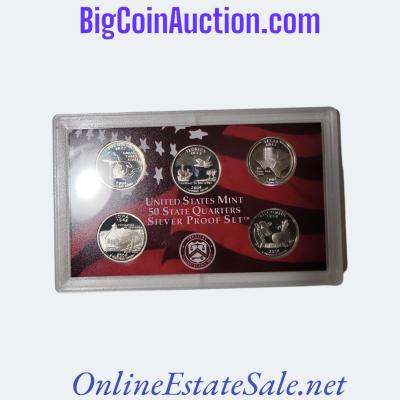 2004 UNITED STATE MINT 50 STATE QUARTERS SLIVER PROOF SET