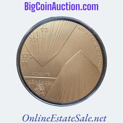 TWIN TOWERS COMMEMORATIVE BRASS ROUND