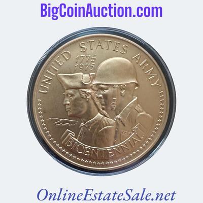 1775-1975 BICENTENNIAL COMMEMORATIVE BRASS ROUND