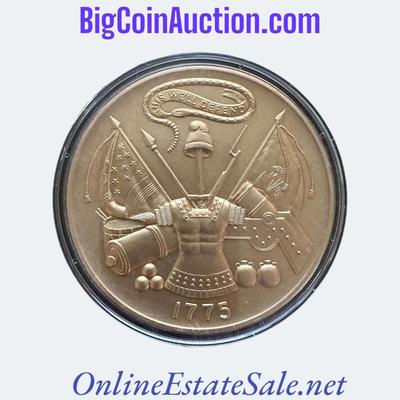 1775-1975 BICENTENNIAL COMMEMORATIVE BRASS ROUND