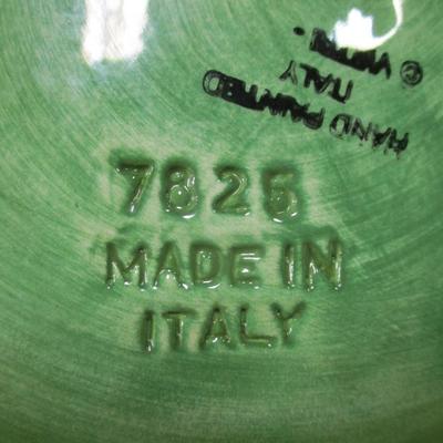 Vintage Vietri Ceramic Green Leaf Plate