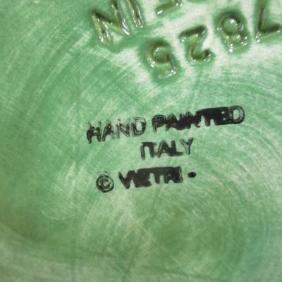 Vintage Vietri Ceramic Green Leaf Plate