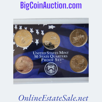 UNITED STATES MINT 50 STATE QUARTERS SILVER PROOF SET