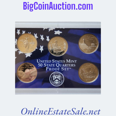 UNITED STATES MINT 50 STATE QUARTERS SILVER PROOF SET