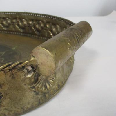 Antique Oval Brass Tray