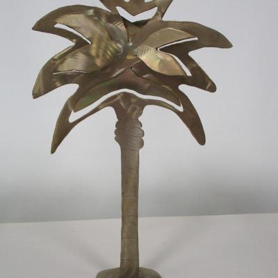 Metal Palm Tree Art Signed