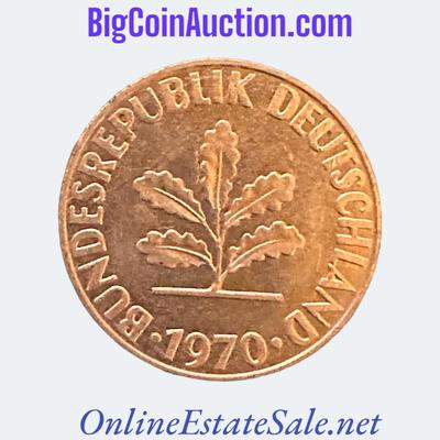 1970 GERMANY 1 & 2 PFENNIG - Uncirculated
