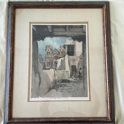 MB-1037 Original Signed Etching by LUIGI KASIMIR (1881-1962)