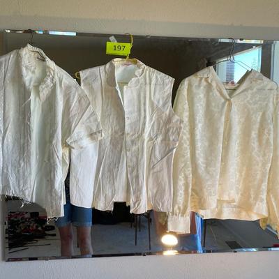 3 Vintage white tops