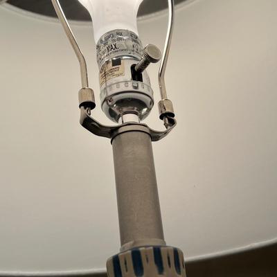 Modern Lamp & Pair of Framed Floral Prints (LR-RG)